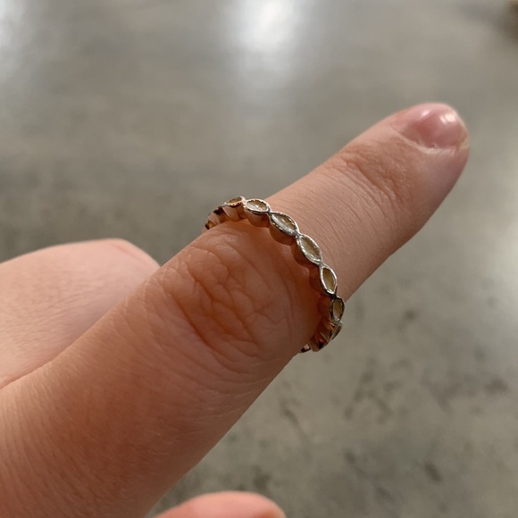 RETIRED Better Together White Enamel Ring - Picture 3 of 5